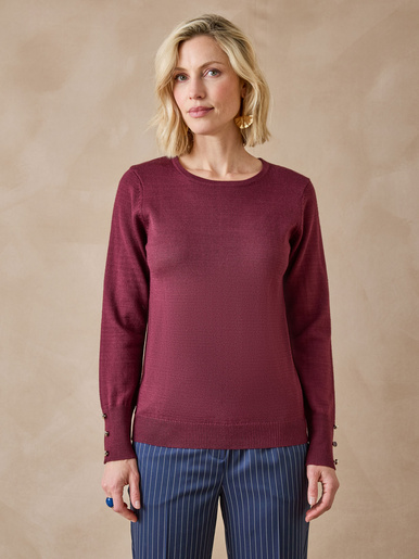 Pull col rond 50% laine mérinos