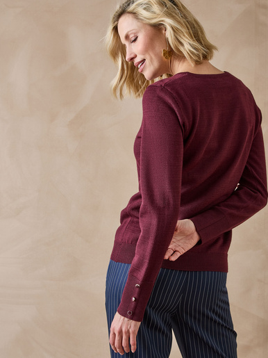Pull col rond 50% laine mérinos