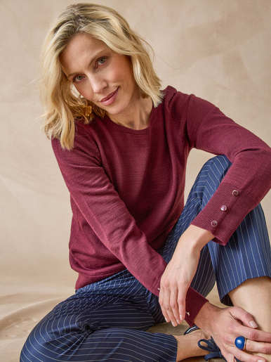 Pull col rond 50% laine mérinos