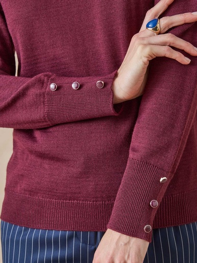 Pull col rond 50% laine mérinos