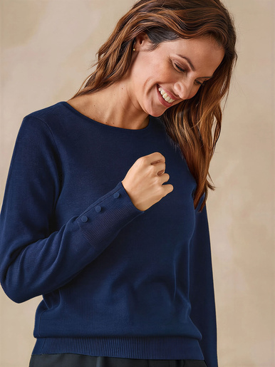 Pull col rond 50% laine mérinos