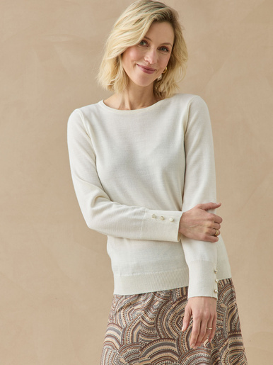 Pull col rond 50% laine mérinos