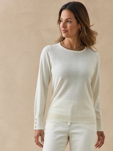 Pull col rond 50% laine mérinos