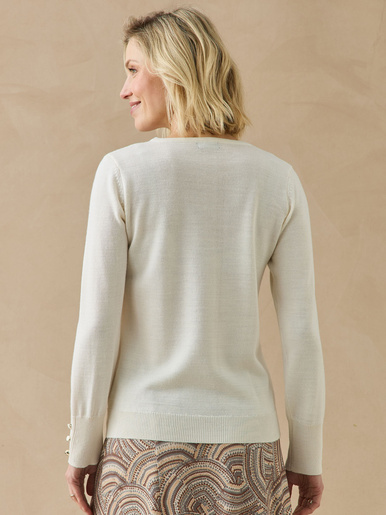 Pull col rond 50% laine mérinos