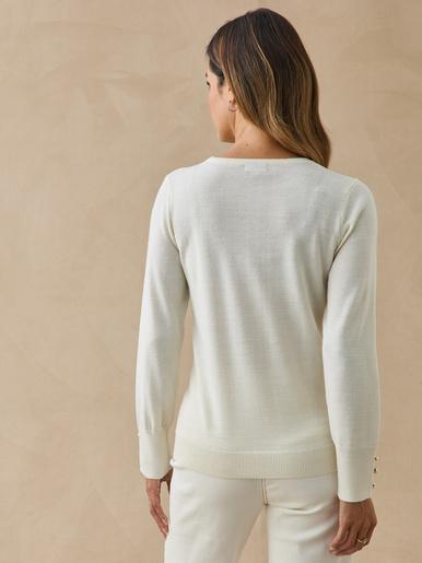 Pull col rond 50% laine mérinos