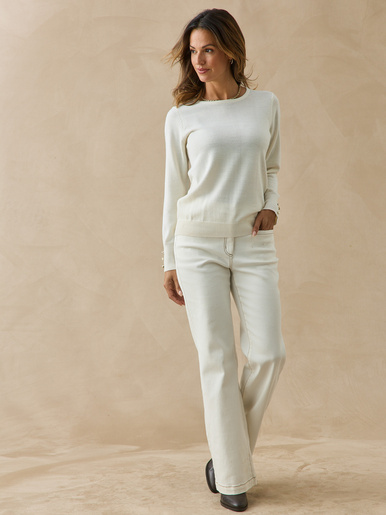 Pull col rond 50% laine mérinos