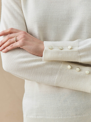 Pull col rond 50% laine mérinos