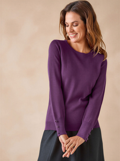 Pull col rond 50% laine mérinos