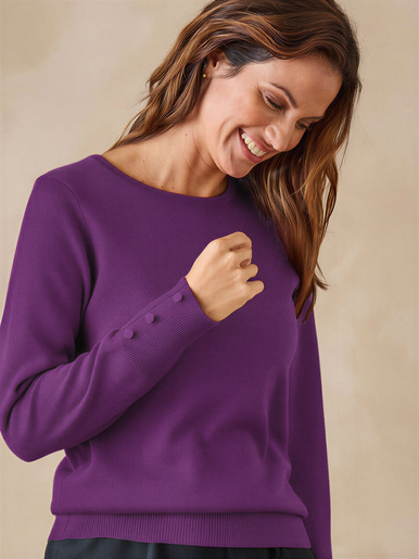 Pull col rond 50% laine mérinos