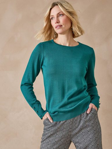 Pull col rond 50% laine mérinos