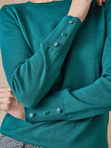 Pull col rond 50% laine mérinos