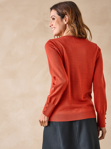 Pull col rond 50% laine mérinos