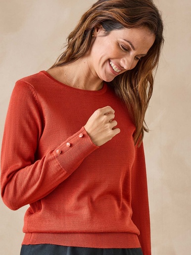 Pull col rond 50% laine mérinos