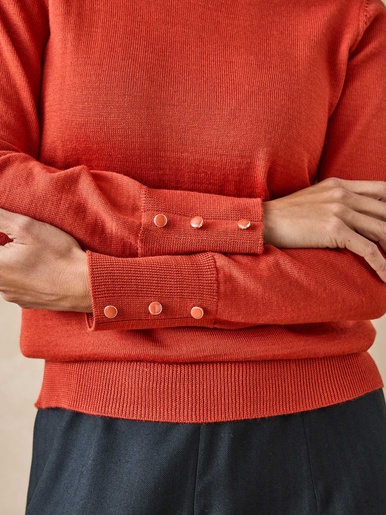 Pull col rond 50% laine mérinos