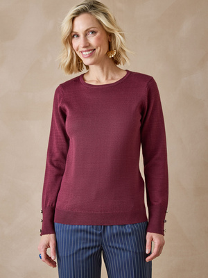 Pull col rond 50% laine mérinos