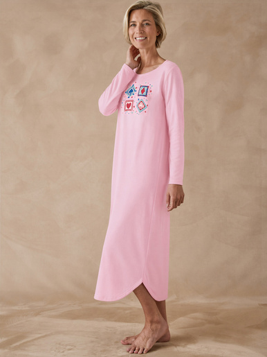 Chemise de nuit en maille pointelle
