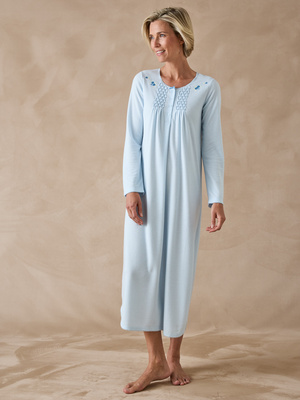 Chemise de nuit en maille pointelle