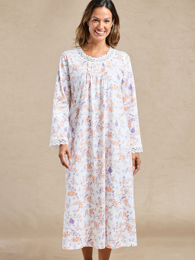 Chemise de nuit longue détails macramé