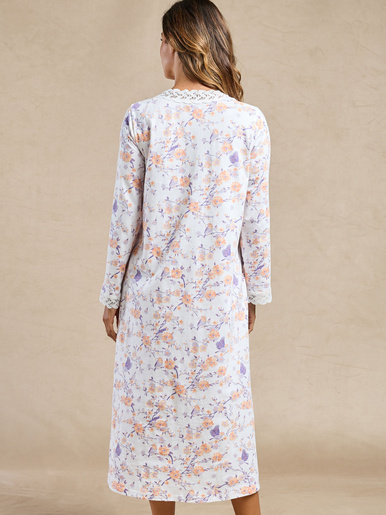 Chemise de nuit longue détails macramé