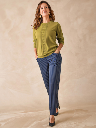 Pull jeux de mailles et torsades
