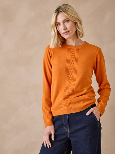 Pull jeux de mailles et torsades