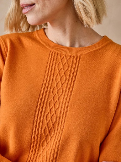 Pull jeux de mailles et torsades