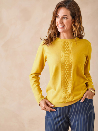 Pull jeux de mailles et torsades