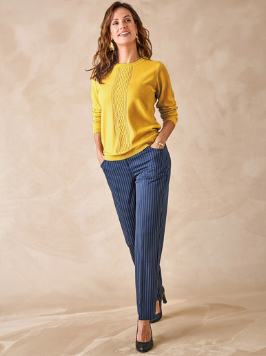 Pull jeux de mailles et torsades