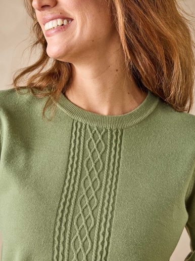 Pull jeux de mailles et torsades