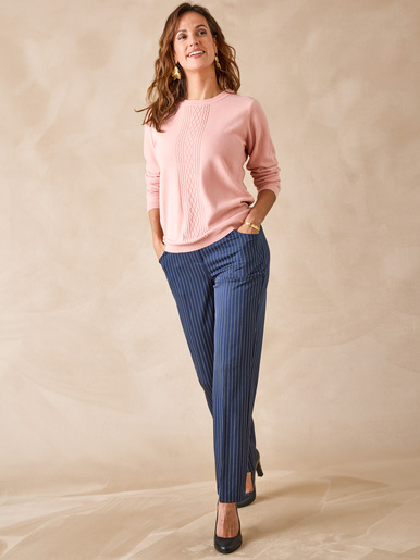 Pull jeux de mailles et torsades