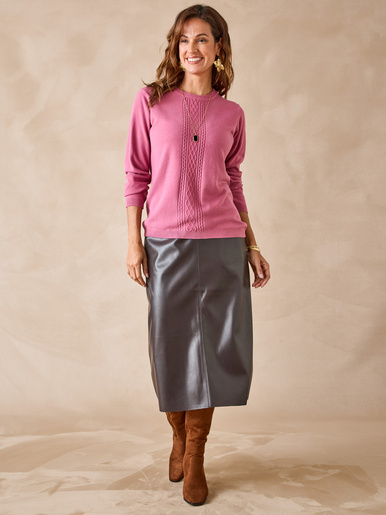 Pull jeux de mailles et torsades