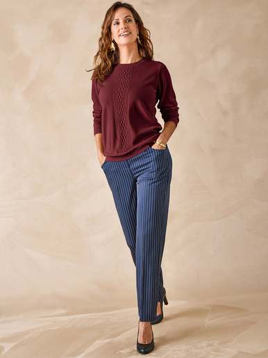 Pull jeux de mailles et torsades