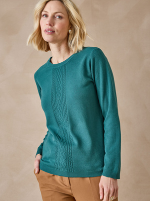 Pull jeux de mailles et torsades