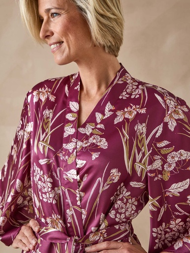 Peignoir kimono en satin
