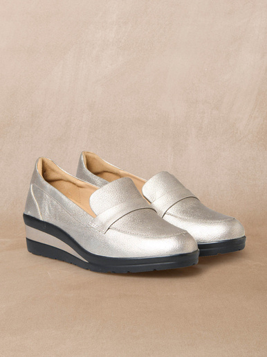 Mocassins compensés à aérosemelle