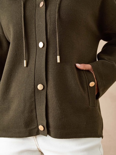 Gilet à capuche en maille milano