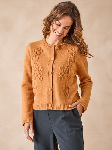Cardigan avec alpaga et laine
