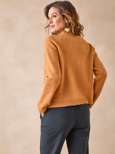 Cardigan avec alpaga et laine