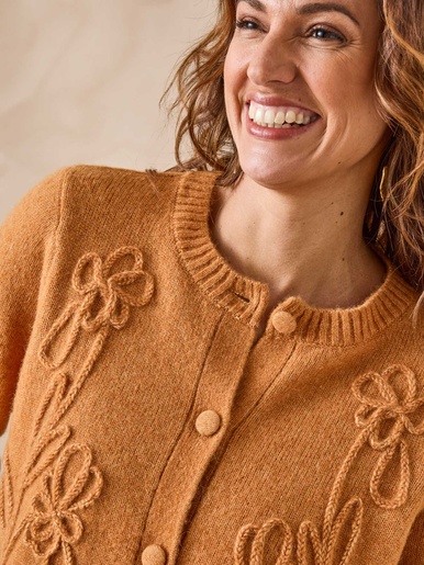Cardigan avec alpaga et laine