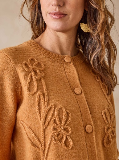 Cardigan avec alpaga et laine