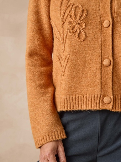 Cardigan avec alpaga et laine