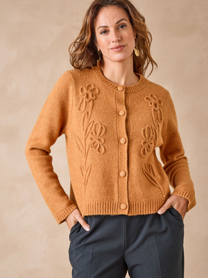Cardigan avec alpaga et laine