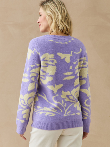 Pull jacquard col rond
