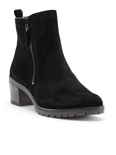 Boots dessus cuir velours