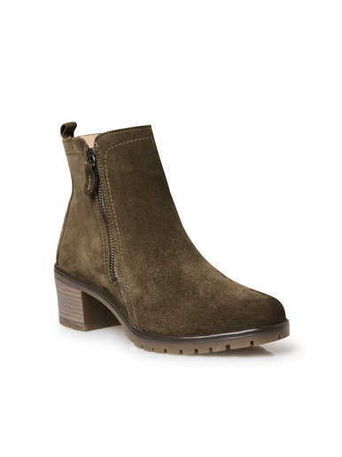 Boots cuir velours