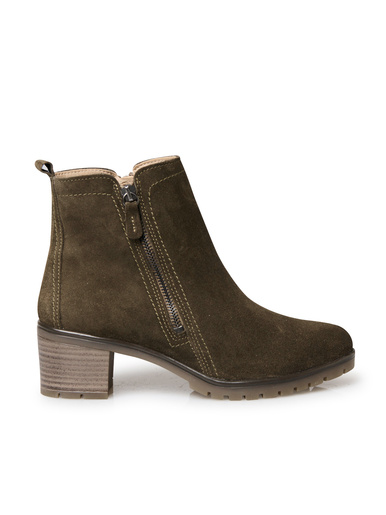 Boots cuir velours