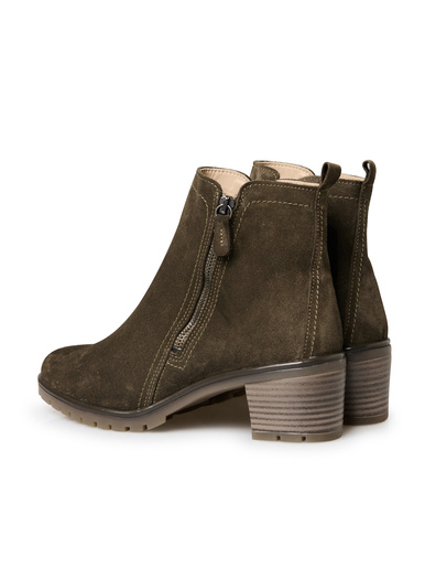 Boots cuir velours