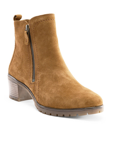 Boots cuir velours