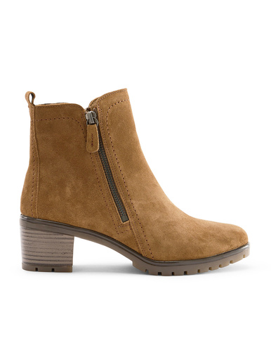 Boots cuir velours
