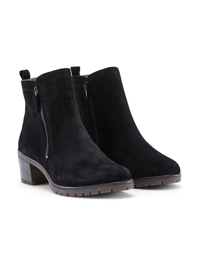 Boots cuir velours